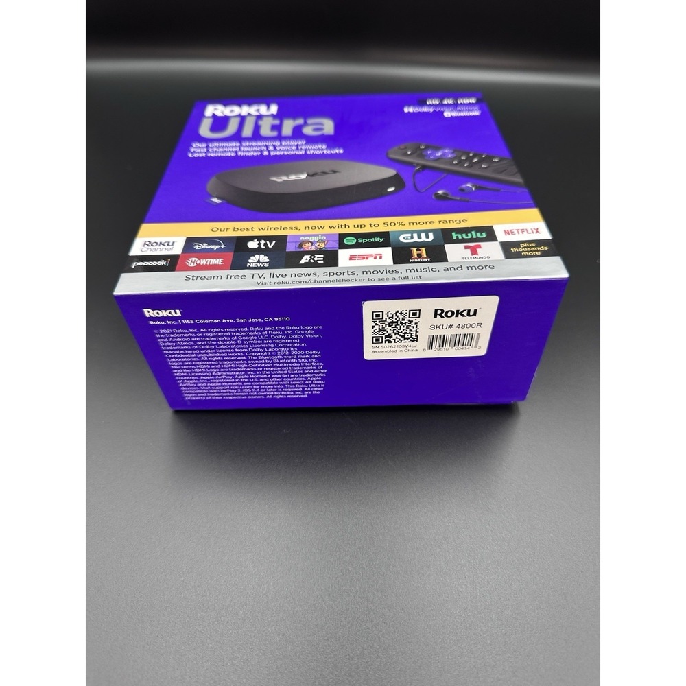Roku Ultra 4800R 4K Streaming Media Player - Black